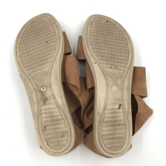Eileen Fisher Soft Tan Leather Criss Cross Platform Sport Sandals Size 9 - Picture 8 of 8